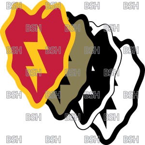 25thInfantry Abteilung Patch Vektor-Bilddateien (.ai, .pdf, & .svg Formate) plus Raster (.png und .jpg)