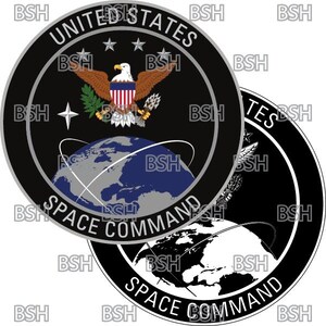 US Space Command Shield-vectorafbeeldingsbestanden (.ai-, .pdf- en .svg-indelingen) plus rasters (.png en .jpg)