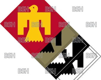 45th Infantry Brigade Combat Team Patch Vector Image Files (.ai, .pdf, & .svg Formats) plus Rasters (.png and .jpg)