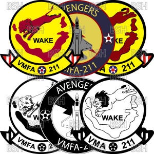 VMFA-211 Patch (MCAS Yuma) Vector Image Files (.ai, .pdf, & .svg Formats) plus Rasters (.png and .jpg)