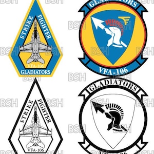 VFA-106 (NAS Oceana) Patch Vector Image Files (.ai, .pdf, & .svg Formats) plus Rasters (.png and .jpg)