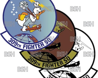 309th Fighter Squadron (Luke AFB) Patch Vector Image Files (.ai, .pdf, & .svg Formats) plus Rasters (.png and .jpg)