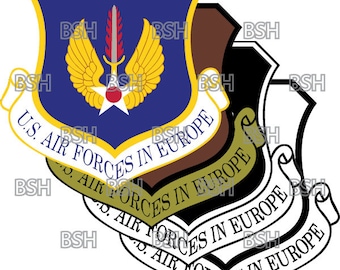 Archivos de imágenes vectoriales de escudo de USAFE (formatos .ai, .pdf y .svg) además de rásteres (.png y .jpg)