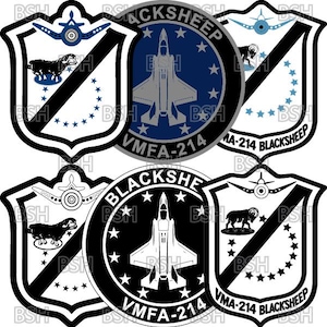 VMFA-214 Patch (MCAS Yuma) Vector Image Files (.ai, .pdf, & .svg Formats) plus Rasters (.png and .jpg)