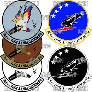 556th Test And Evaluation Test Squadron (Creech AFB) Patch Vector Image Files (.ai-, .pdf- en .svg-indelingen) plus rasters (.png en .jpg)