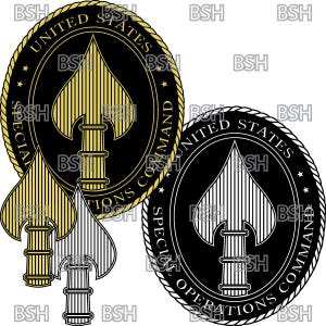USSOCOM Insignia Vektor-Bilddateien (.ai, .pdf, & .svg Formate) plus Raster (.png und .jpg)
