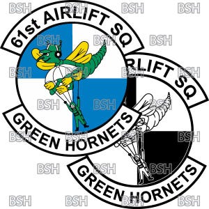 61st Airshelf Geschwader (Little Rock AFB) Aufnäher Vektor-Bilddateien (.ai, .pdf, & .svg Formate) plus Raster (.png und .jpg)