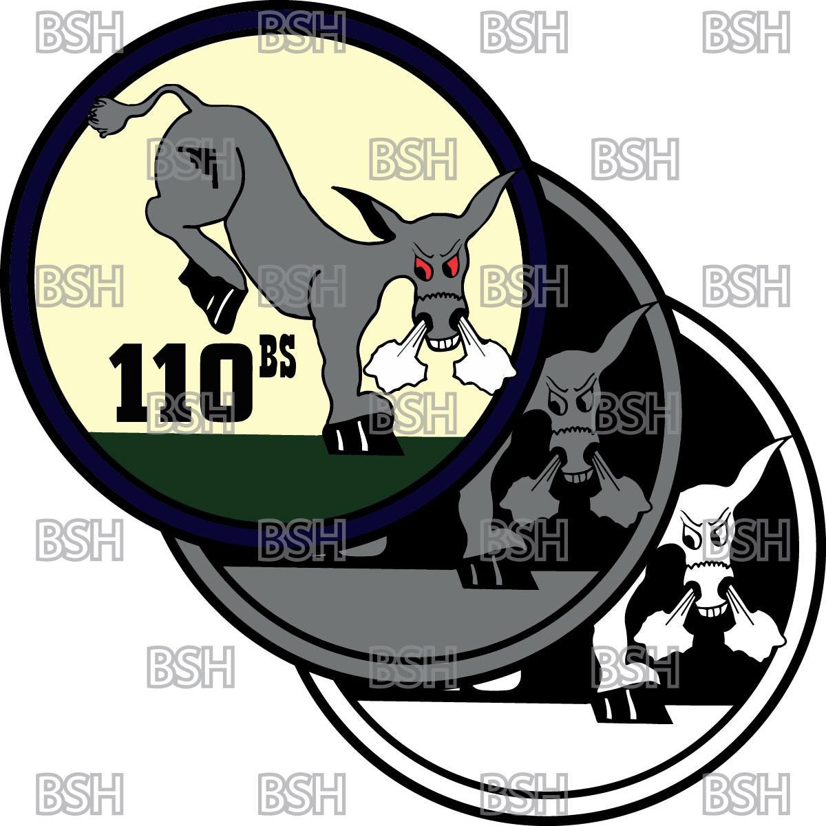 110th Bomb Squadron (missouri ANG) Patch Vector Image Files