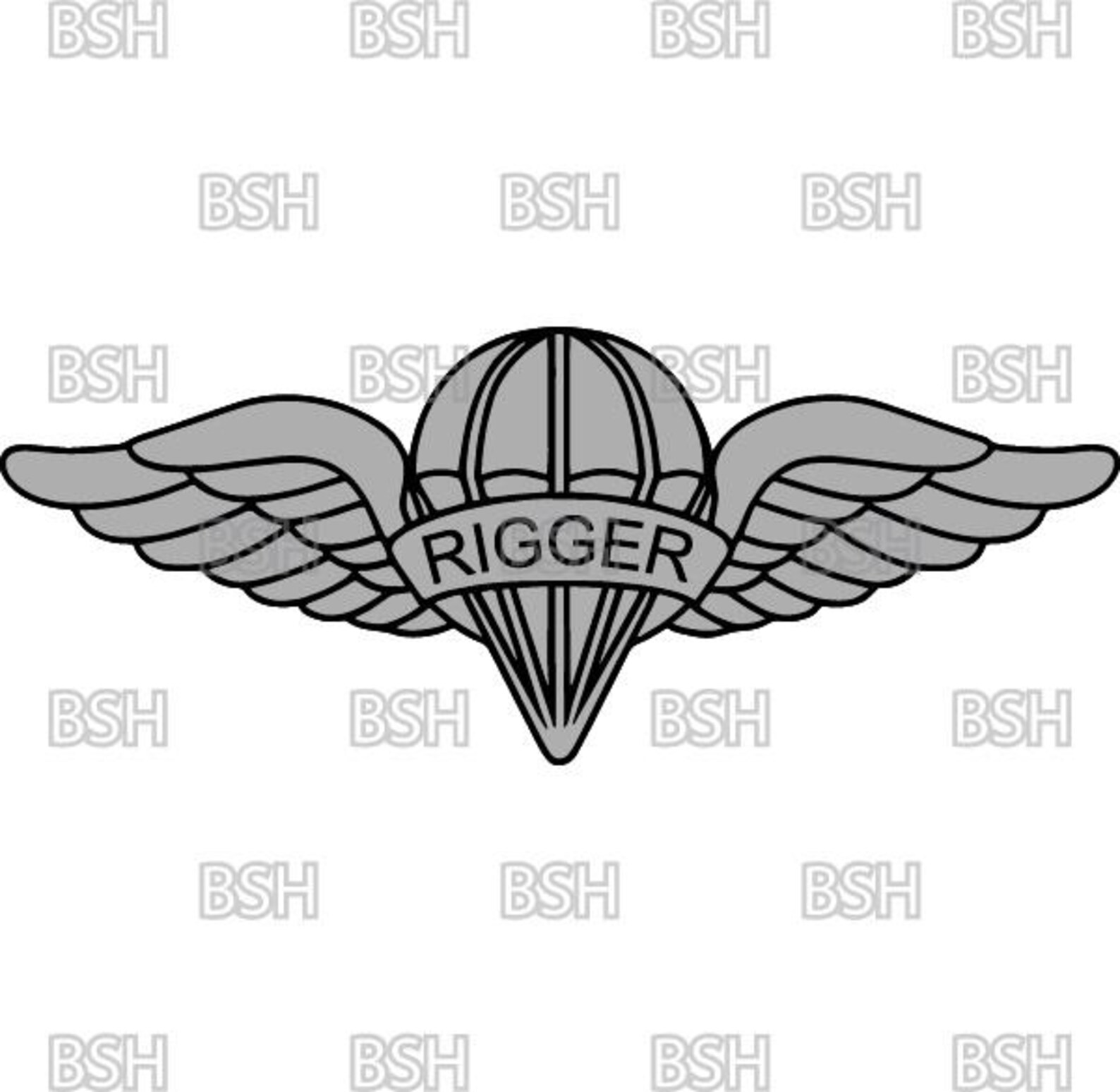 Army Rigger Badge Vector Image Files (.ai, .pdf, & .svg Formats) Plus ...