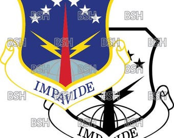 Arquivos de imagem vetorial de patch da 90ª Ala de Mísseis (FE Warren AFB) (formatos .ai, .pdf e .svg) mais rasters (.png e .jpg)
