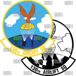 130th Airlift Squadron (West Virginia ANG) patch vectorafbeeldingsbestanden (.ai-, .pdf- en .svg-indelingen) plus rasters (.png en .jpg)