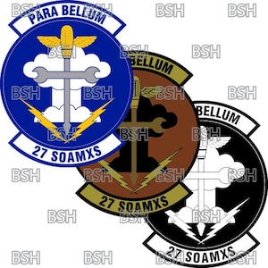 File di immagini vettoriali della patch 27th SOAMXS (Cannon AFB) (formati .ai, .pdf e .svg) più raster (.png e .jpg)