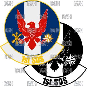 File di immagini vettoriali della patch del 1° squadrone delle operazioni speciali (Kadena AB) (formati .ai, .pdf e .svg) più raster (.png e .jpg)