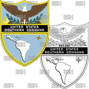 US Südkommandoschild Vektor-Bilddateien (.ai, .pdf, & .svg Formate) plus Raster (.png und .jpg)