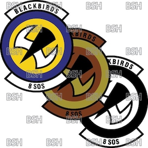 8th Special Geschwader (Hurlburt Field) Aufnäher Vektor-Bilddateien (.ai, .pdf, & .svg Formate) plus Raster (.png und .jpg)