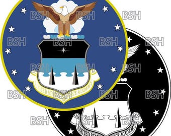 Air Force Academy Emblem Vector Image Files (.ai, .pdf, & .svg Formats) plus Rasters (.png and .jpg)