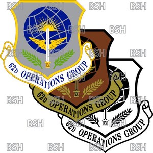 62nd Ops Group (Lewis-McChord) Patch Vektor-Bilddateien (.ai, .pdf, & .svg Formate) plus Raster (.png und .jpg)