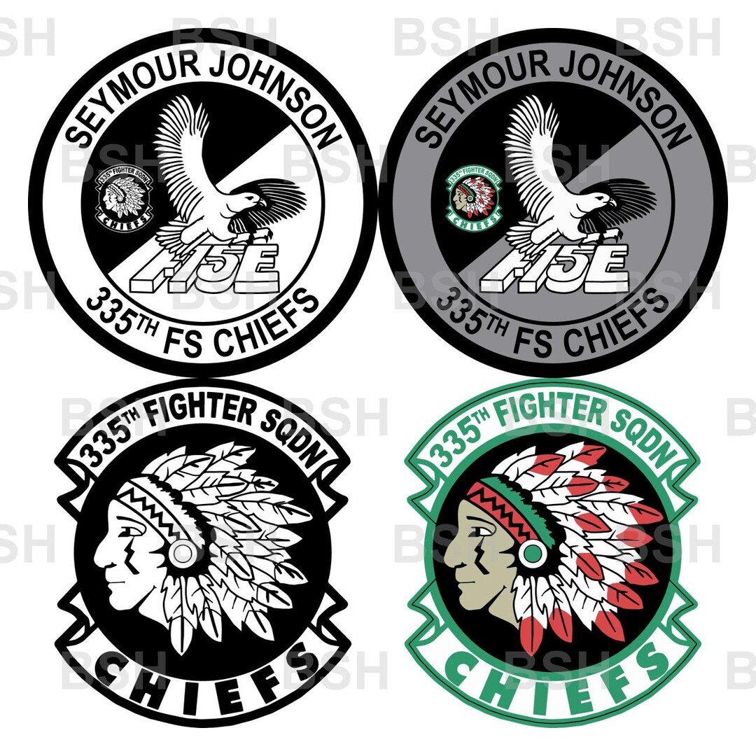335th Fighter Squadron (seymour-johnson AFB) Patch Vector Image