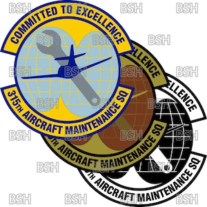 315. AMXS (Joint Base Charleston) Patch Vektor-Bilddateien (.ai, .pdf, & .svg Formate) plus Raster (.png und .jpg)