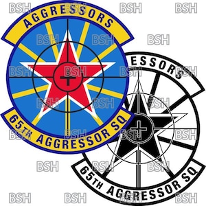 Fichiers d'images vectorielles de patch du 65e escadron d'agresseurs (Nellis AFB) (formats .ai, .pdf et .svg) plus rasters (.png et .jpg)