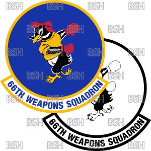 Fichiers d'images vectorielles de correctif du 66e escadron d'armes (Nellis AFB) (formats .ai, .pdf et .svg) plus rasters (.png et .jpg)