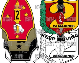 Archivos de imágenes vectoriales de insignias de la 2.ª División de Infantería de Marina (formatos .ai, .pdf y .svg) más rásteres (.png y .jpg)