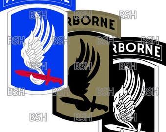 173rd Airborne Brigade Patch Vector Image Files (.ai, .pdf, & .svg Formats) plus Rasters (.png and .jpg)