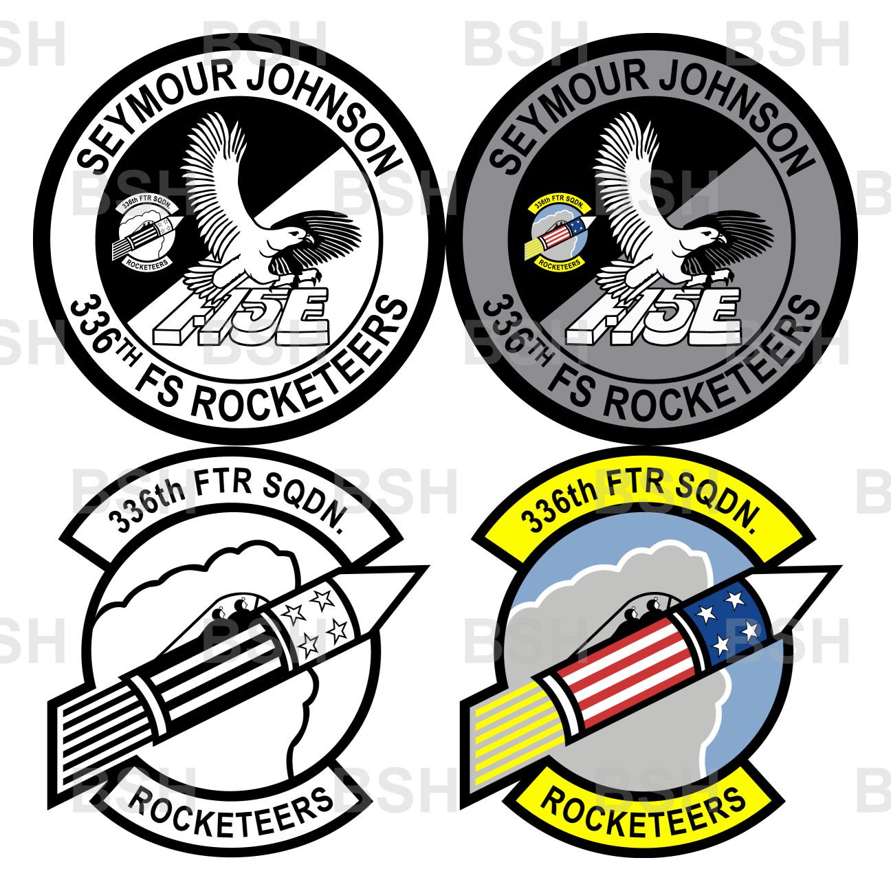 336th Fighter Squadron (seymour-johnson AFB) Patch Vector Image