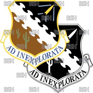 Air Force Test Center (Edwards AFB) patch vectorafbeeldingsbestanden (.ai-, .pdf- en .svg-indelingen) plus rasters (.png en .jpg)