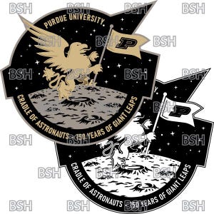 Purdue Astronauts Patch Vektor-Bilddateien (.ai, .pdf und .svg Formate) plus Raster (.png und .jpg)