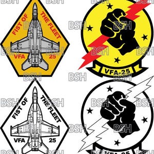 VFA-25 (NAS Lemoore) Patch Vector Image Files (.ai, .pdf, & .svg Formats) plus Rasters (.png and .jpg)