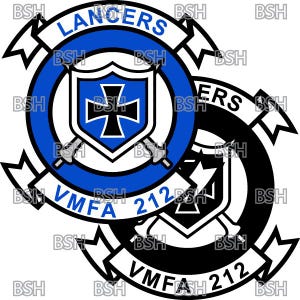 Archivos de imágenes vectoriales (formatos .ai, .pdf y .svg) del parche VMFA-212 (MCAS Iwakuni) más rásteres (.png y .jpg)