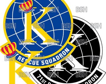 71st Rescue Squadron (Moody AFB) Patch Vector Image Files (.ai, .pdf, & .svg Formats) plus Rasters (.png and .jpg)