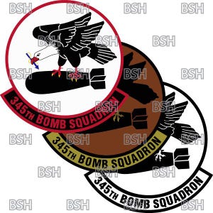345th Bomb Squadron (Dyess AFB) Patch Vector Image Files (.ai, .pdf, & .svg Formats) plus Rasters (.png and .jpg)
