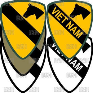 1st Cavalry Division Patch Vector Image Files (.ai, .pdf, & .svg Formats) plus Rasters (.png and .jpg)