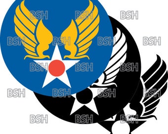 USAAC &quot;Hap Arnold&quot; Logo Vector Image Files (.ai, .pdf, & .svg Formats) plus Rasters (.png and .jpg)