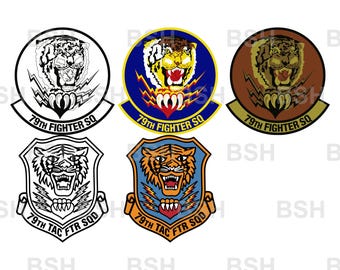 Replica 79th Fighter Squadron Flying Tigers Patch - 23vew