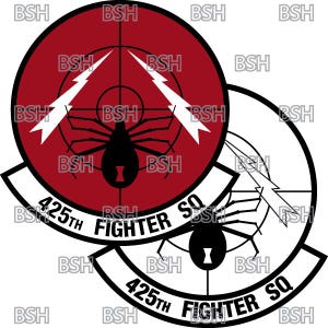 425th Fighter Squadron (Luke AFB) patch vectorafbeeldingsbestanden (.ai-, .pdf- en .svg-indelingen) plus rasters (.png en .jpg)