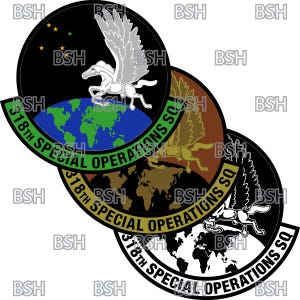 File di immagini vettoriali della patch del 318th Special Operations Squadron (Cannon AFB) (formati .ai, .pdf e .svg) più raster (.png e .jpg)