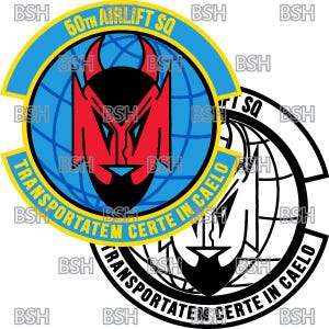 Pliki obrazów wektorowych naszywki 50th Airlift Squadron (Little Rock AFB) (formaty .ai, .pdf i .svg) oraz obrazy rastrowe (.png i .jpg)
