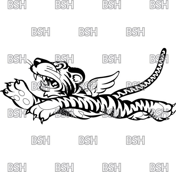 Flying Tiger Vector Image Files (.ai, .pdf, & .svg Formats