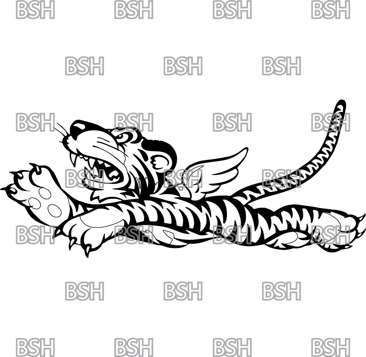 Flying Tiger Vector Image Files (.ai, .pdf, & .svg Formats