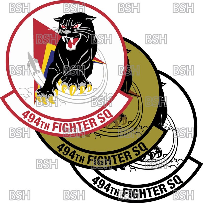 494th Fighter Squadron RAF Lakenheath Patch Vector Image Files ai 