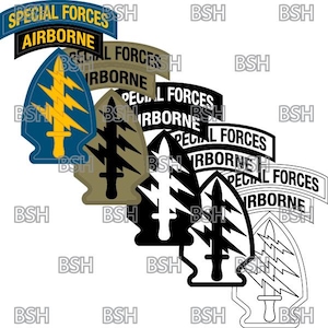Archivos de imágenes vectoriales del parche de las Fuerzas Especiales del Ejército (formatos .ai, .pdf y .svg) más rásteres (.png y .jpg)