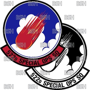 File di immagini vettoriali della patch del 522nd Special Operations Squadron (Cannon AFB) (formati .ai, .pdf e .svg) più raster (.png e .jpg)