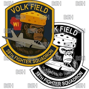 58th Jagdgeschwader (Eglin AFB) Wisconsin Aufnäher Vektor-Bilddateien (.ai, .pdf, & .svg Formate) plus Raster (.png und .jpg)