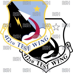 Arquivos de imagem vetorial de patch da 412ª ala de teste (Edwards AFB) (formatos .ai, .pdf e .svg) mais rasters (.png e .jpg)