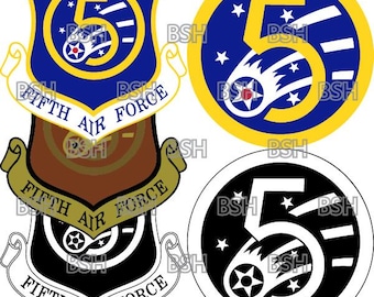 Archivos de imágenes vectoriales de la 5.ª Fuerza Aérea (formatos .ai, .pdf y .svg) más imágenes rasterizadas (.png y .jpg)