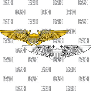 Arquivos de imagem vetorial de asas NFO da Marinha dos EUA (formatos .ai, .pdf e .svg) mais rasters (.png e .jpg)