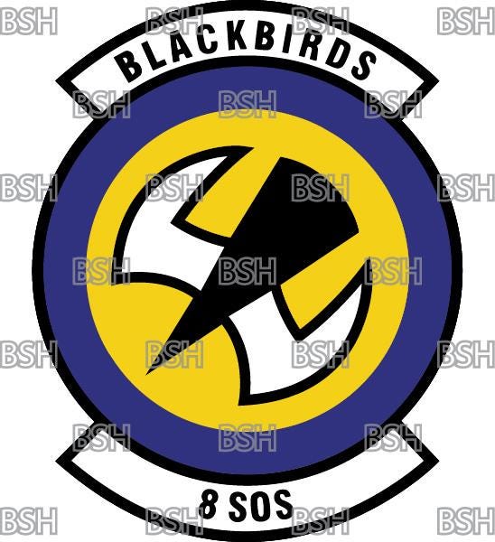 VIII Squadron  Air Force パッチ（超希少品） 8th Special Operations Squadron (hurlburt Field) Patch Vector
